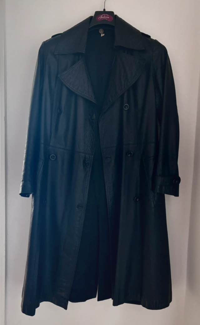 Trench in vera pelle stile Matrix