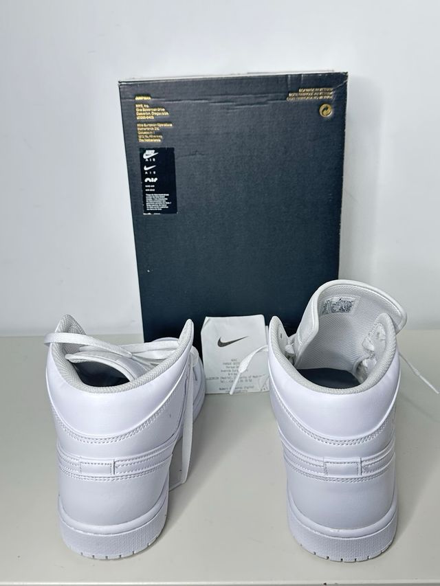 Air Jordan 1 Mid Blancas Talla 45.5 Hombre Unisex