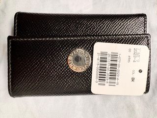 Llavero Tarjetero Bulgari Negro y Plateado