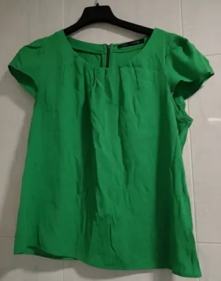 Blusa verde manga corta