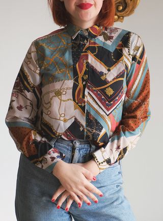 Camisa Vintage Estampado Bandana