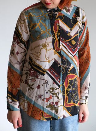 Camisa Vintage Estampado Bandana