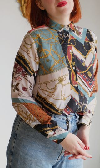 Camisa Vintage Estampado Bandana