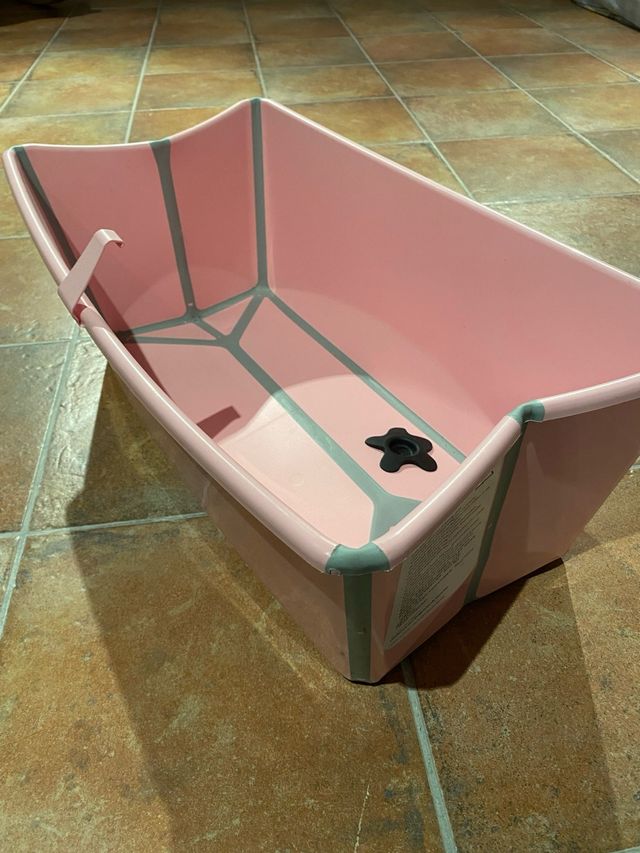 Bañera Stokke plegable rosa