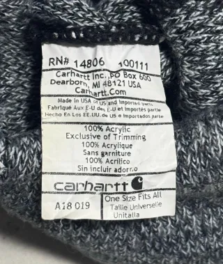 Cappello Carhartt lana grigio uomo tg unica