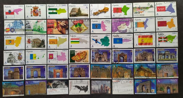Colección 271 sellos diferentes de España en euros
