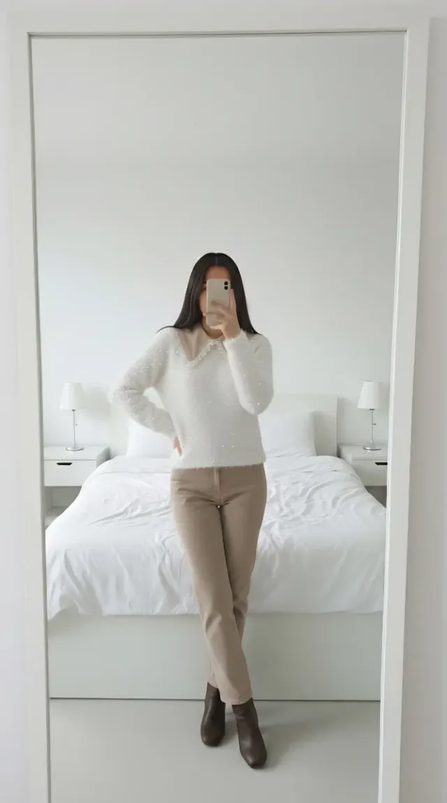 Jersey blanco con detalles brillantes