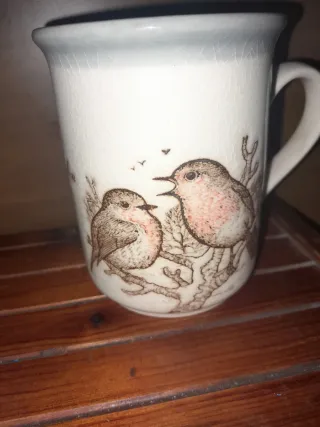 Tazza da collezione con uccellini