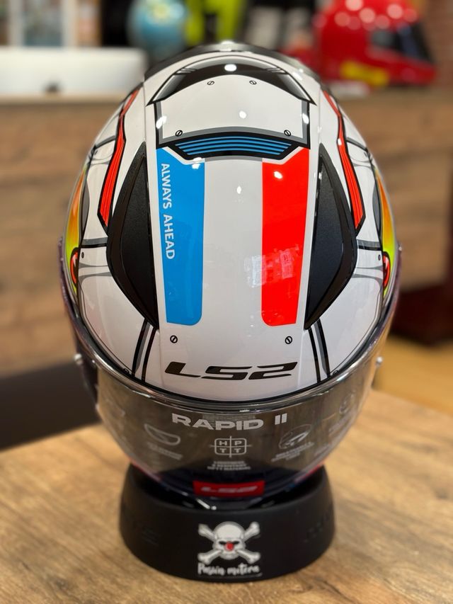 Casco LS2 Rapid II Xdron Blanco/Neon/Naranja