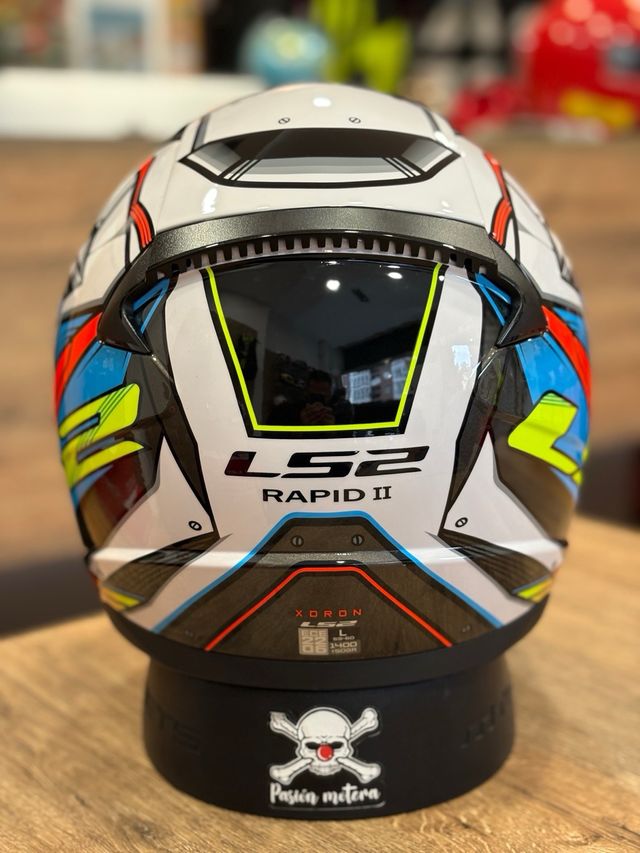 Casco LS2 Rapid II Xdron Blanco/Neon/Naranja