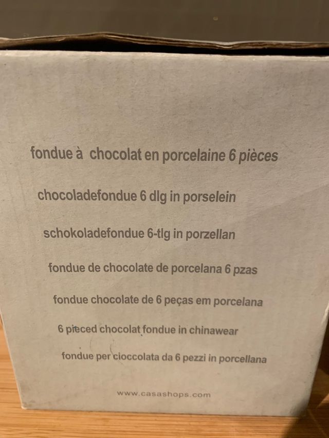 Fonduta di cioccolato a marchio Casa