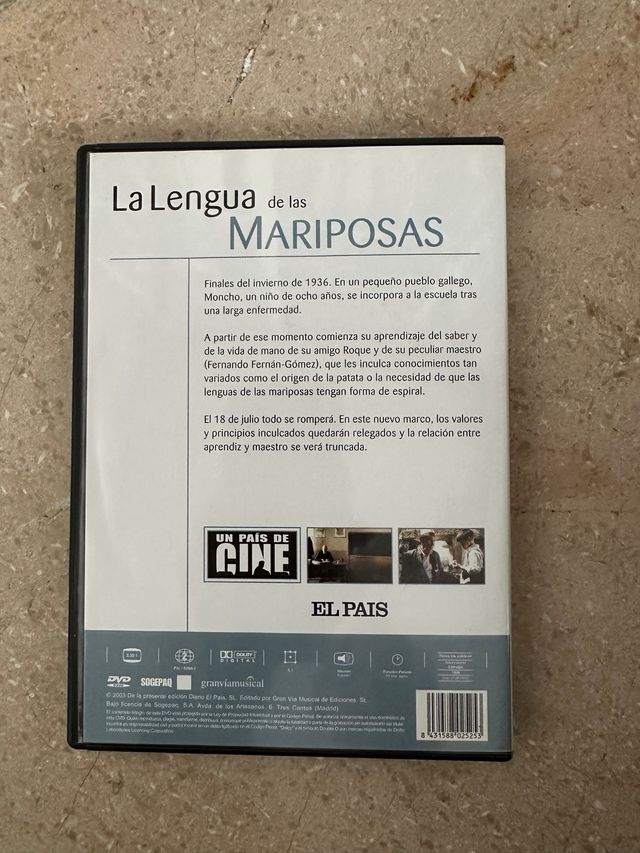 DVD La Lengua de las Mariposas