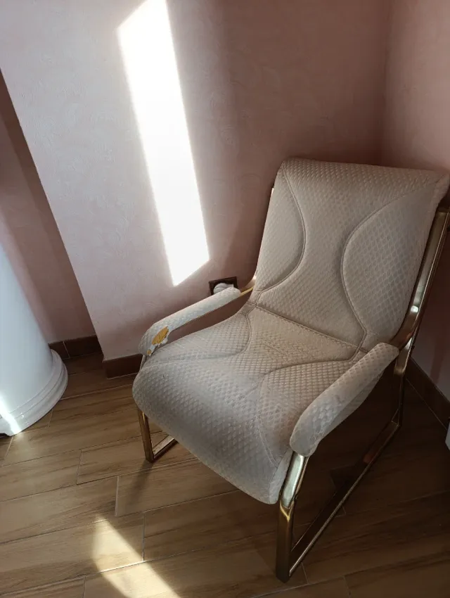 Poltrona Chromcraft tessuto e metallo