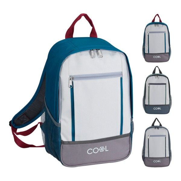 Mochila nevera azul y gris