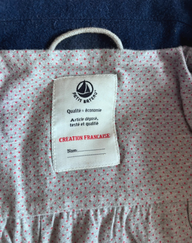 Cappotto blu Petit Bateau 3 anni