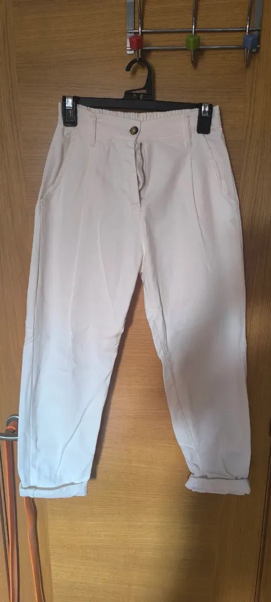 Pantalón negro/blanco/beige mujer