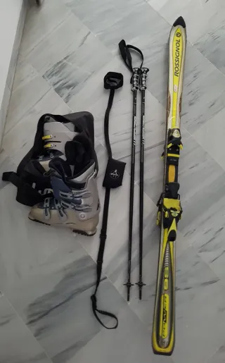 Conjunto de equipamiento de esquí.Rossignol.
