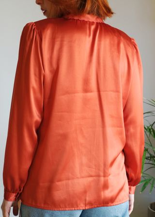 Camisa Vintage Encaje Naranja/Rojo