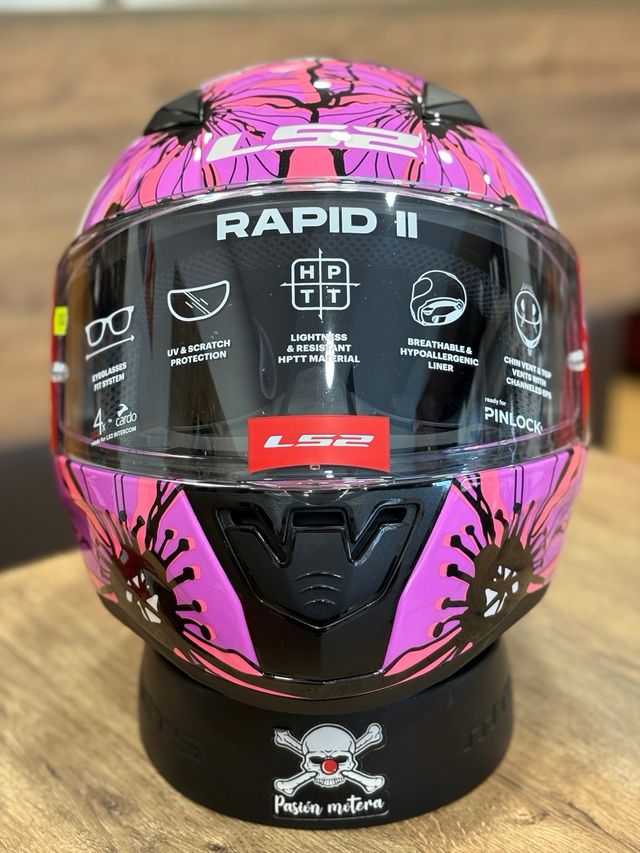 Casco LS2 Rapid II Poppies Rosa