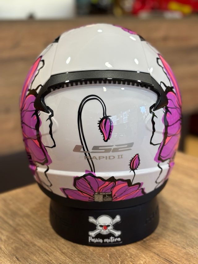 Casco LS2 Rapid II Poppies Rosa