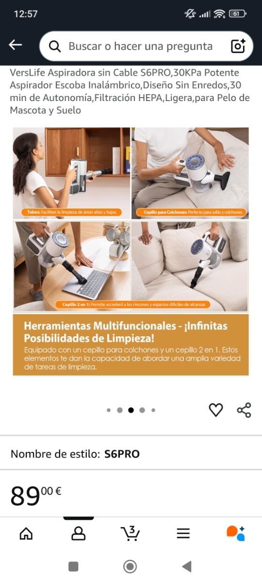 Aspiradora sin cable