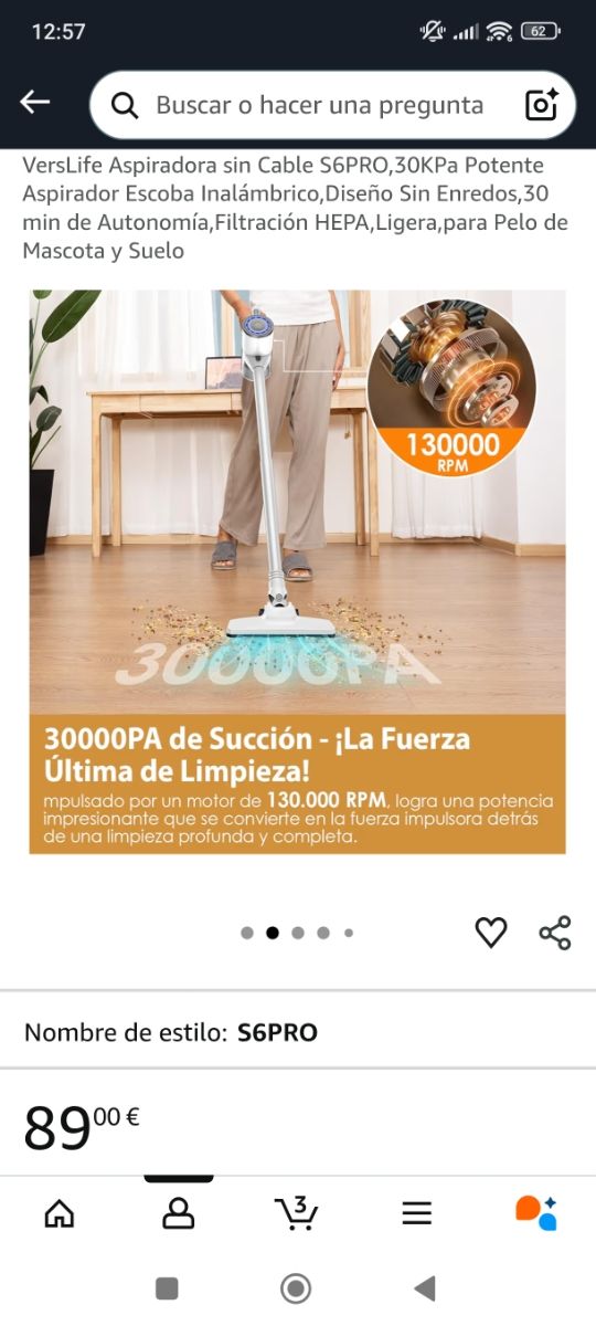 Aspiradora sin cable