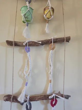 Macrame macetas colgantes de pared decoracion Set8