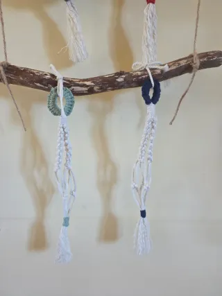 Macrame macetas colgantes de pared decoracion Set8