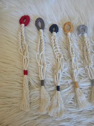 Macrame macetas colgantes de pared decoracion Set8