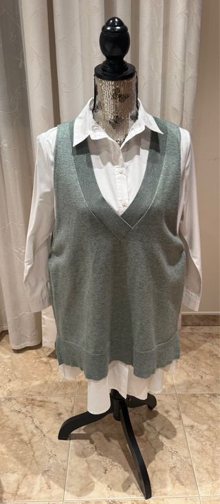 Chaleco Sfera verde menta pastel T.S