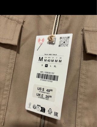 Sobrecamisa Zara Hombre Nueva Talla M