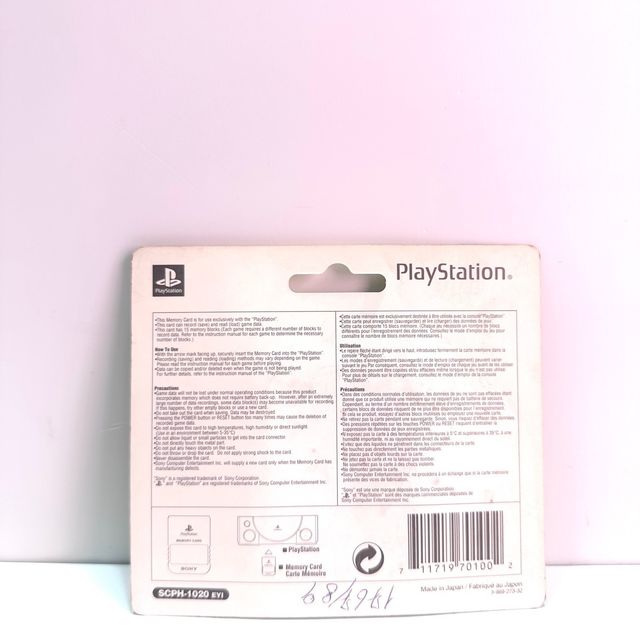 Memory Card PlayStation 1 Giallo