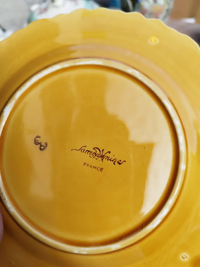 Platos Sarreguemines Barbotina Frutas