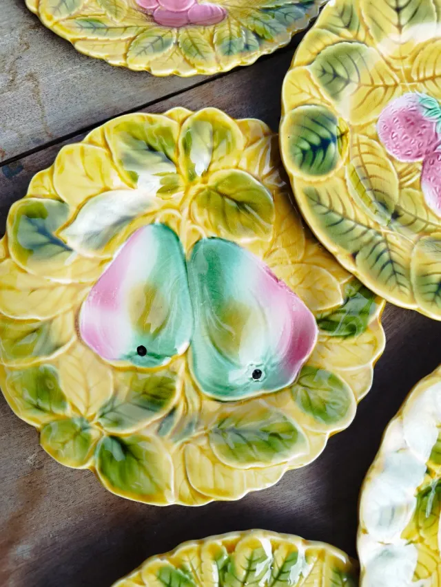 Platos Sarreguemines Barbotina Frutas