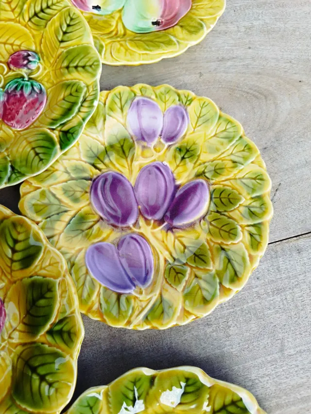 Platos Sarreguemines Barbotina Frutas