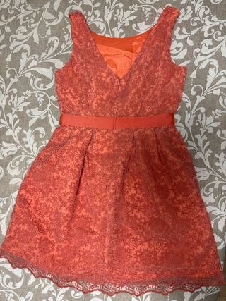 Vestido Coral Bordado