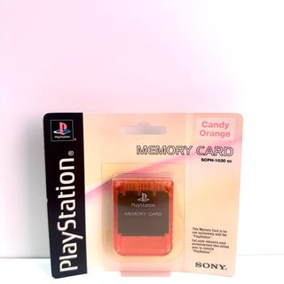 PlayStation 1 Memory Card Candy Orange