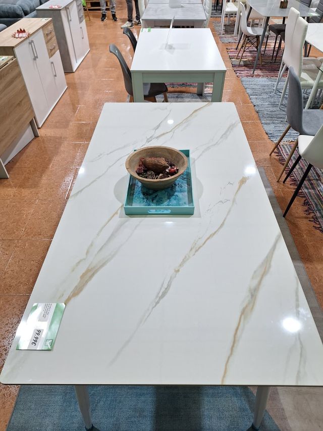 Mesa efecto mármol 180x90cm