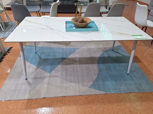 Mesa efecto mármol 180x90cm