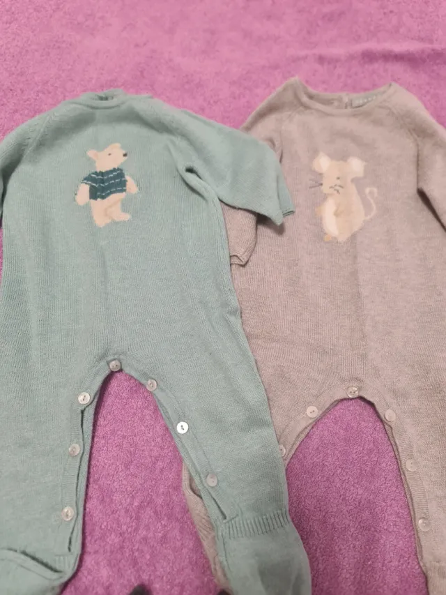 Conjunto bebé punto oso y ratón