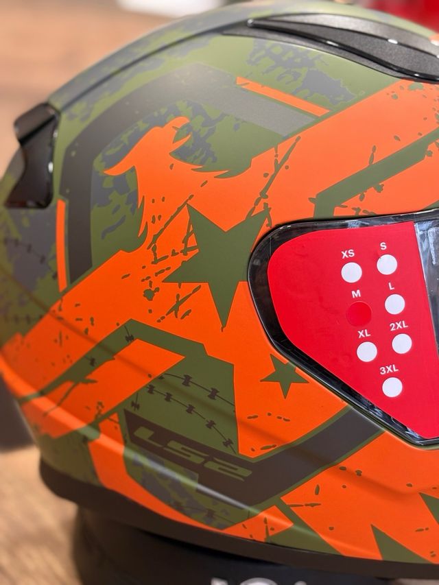 Casco LS2 Rapid II Thunder Birds Naranja Mate