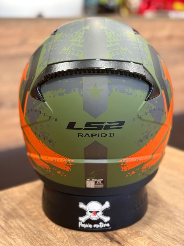 Casco LS2 Rapid II Thunder Birds Naranja Mate