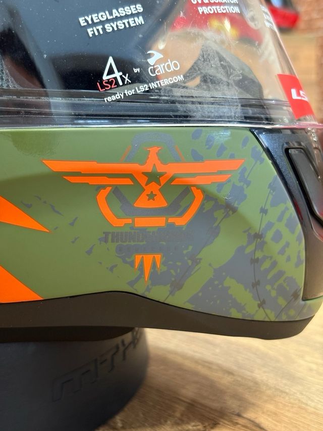 Casco LS2 Rapid II Thunder Birds Naranja Mate