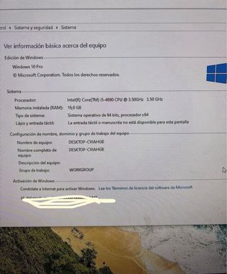 Ordenador i5-4690 16GB RAM GTX-1650S