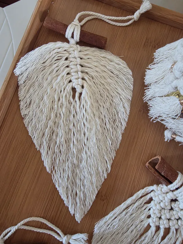 Decorazioni Macramè Arazzo mini con Cannella Boho