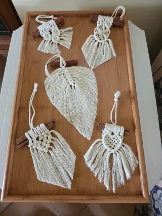 Decorazioni Macramè Arazzo mini con Cannella Boho