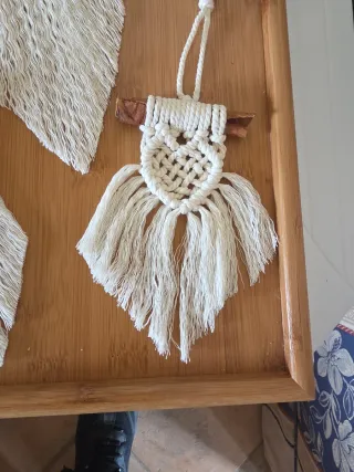 Decorazioni Macramè Arazzo mini con Cannella Boho