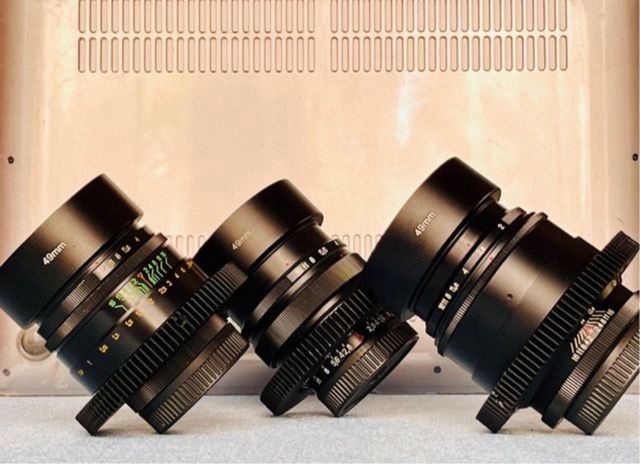 Pacote de Vídeo Vintage: Helios 44-2, Mir-1V, Jupiter