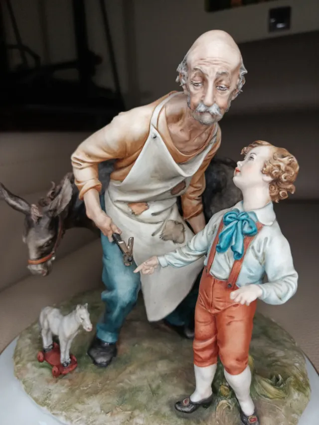 Figura Capodimonte Herrero y Niño