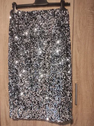 Falda fiesta lentejuelas mujer